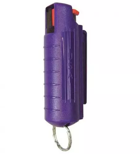 1/2 Oz. Pepper Spray W/Hard Case & Key Ring- Purple