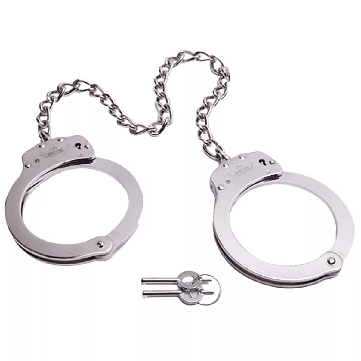 16-Inch Twist Chain Double-Lock Leg Iron Cuffs Includes 2 Keys