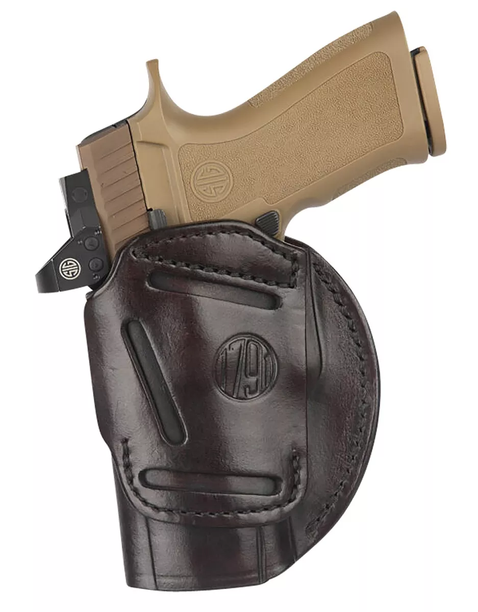 1791 Gunleather 4-Way IWB/OWB Size 06 Signature Brown Leather Belt Clip - 4WH6SBRR