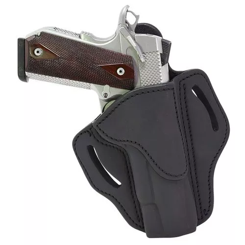 1791 Gunleather BH1SBLR BH1 OWB 01 Stealth Black Leather Belt Slide Fits 4-5" 1911