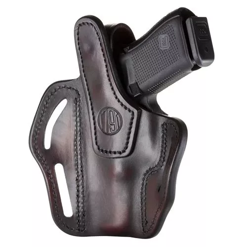 1791 Gunleather BHX3SBRR BHX OWB Size 03 Signature Brown Leather Belt Slide Compatible w/Glock 17/S&W M&P Shield/Sig P228 Right Hand