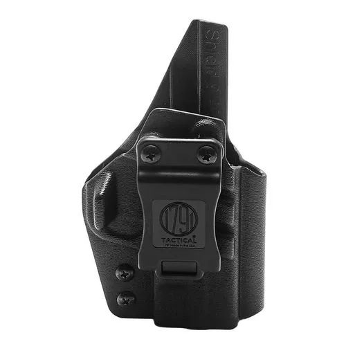 1791 Gunleather TACIWBMAX9BLKR Tactical Kydex IWB Black Kydex Belt Clip Fits Ruger Max-9 Right Hand