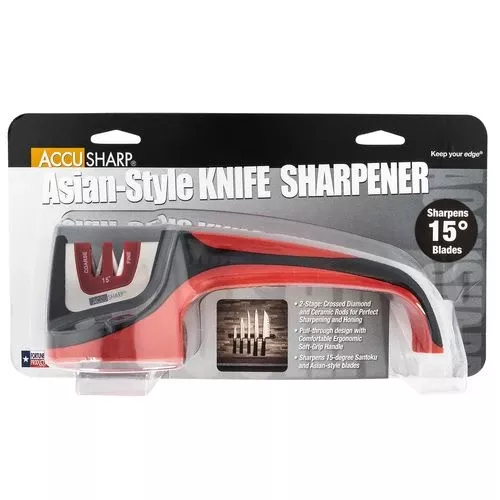 AccuSharp 052C Asian-StyleFine Diamond, Ceramic Sharpener Red