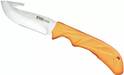 Accusharp Gut Hook Stainless Steel Orange Rubber Handle