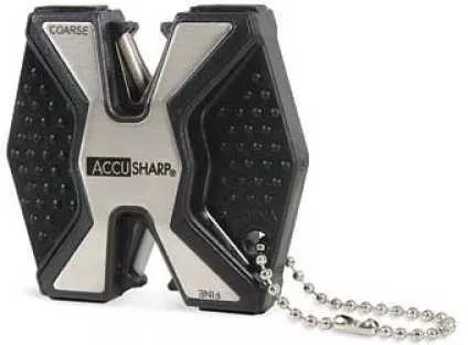 AccuSharp Knife Sharpener Black/Silver Rubber/Plastic Card 017C