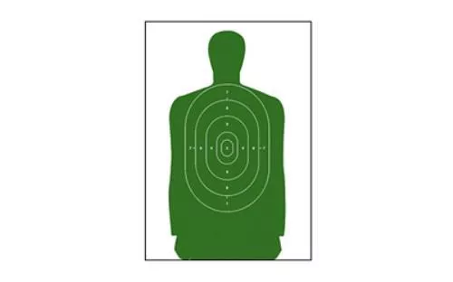 Action Target B-27S Standard Full Size Green Silhouette 24"x45" 100 Per Box B-27SGREEN-100