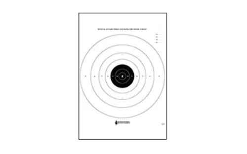 Action Target B-8 Timed And Rapid Fire Black Bulls-Eye 21"x24" 100 Per Box B-8-100