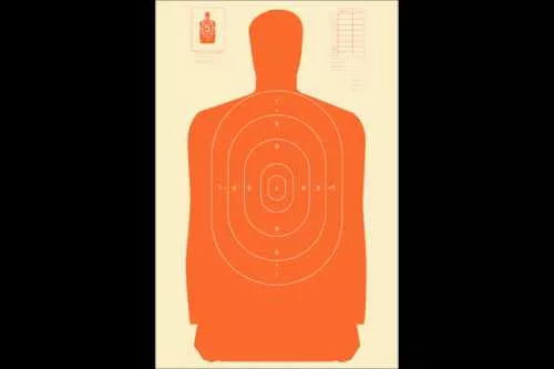 Action Target Inc B-27S Orange-100 Qualification Hanging Paper 24" X 45" Silhouette 100 Per Box