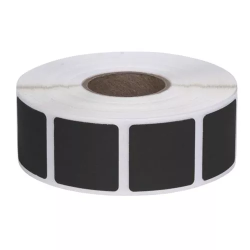 ACTION TARGET INC PASTBK Square Target Pasters7/8" 1000 Per Roll Black