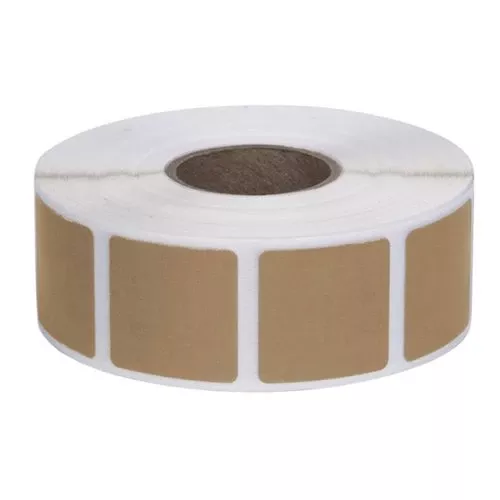 ACTION TARGET INC PASTBR Square Target Pasters7/8" 1000 Per Roll Brown