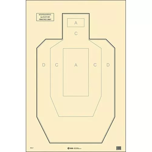 Action Target IPSCP100 Military IPSC/USPSA IPSC Hanging Paper Target 23" x 35" 100 Per Box