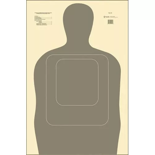Action Target TQ15GRAY100 TQ-15 Training Target Silhouette Hanging Paper Target 24" x 45" 100 Per Box
