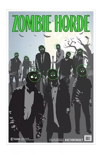 ACTION TGT ZOMBIE HORDE GRN 100PK