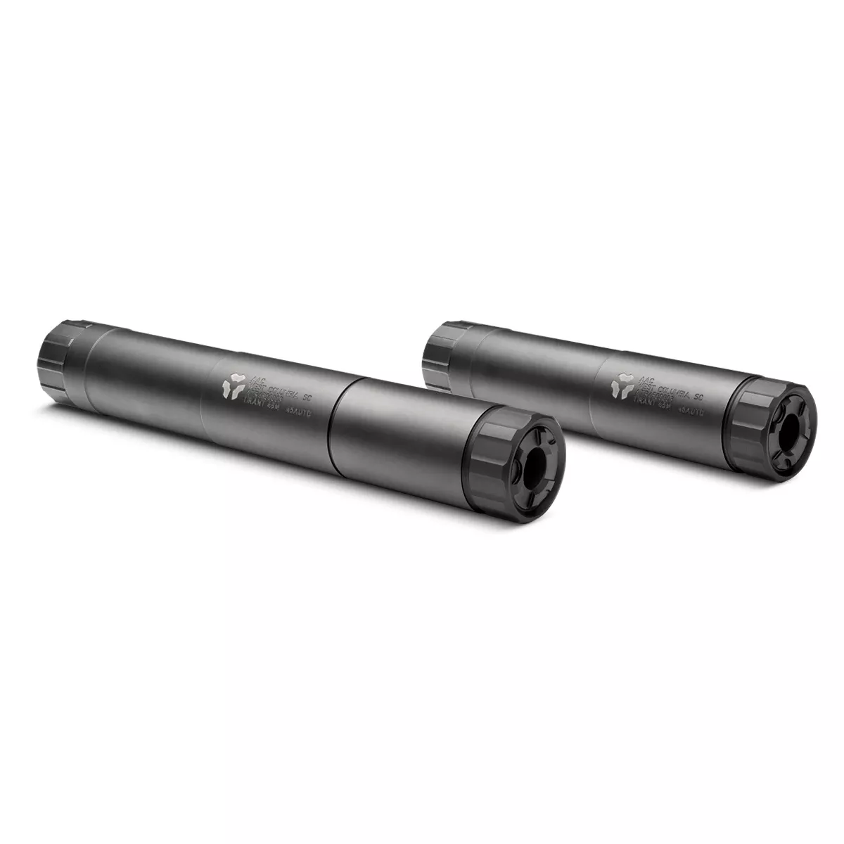 ADVANCED ARMAMENT COMPANY 64110 Ti-Rant 45M 45 Cal Rated Up To 44 Rem Mag, Black Titanium Modular Tube Design, 5/8"-24 tpi DT Mount & 3-Lug Adapter
