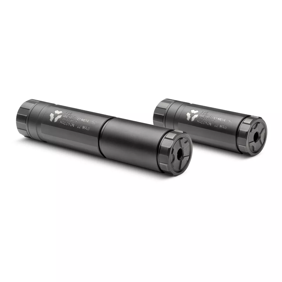 ADVANCED ARMAMENT COMPANY 64283 Halcyon 22 Cal Rimfire Rated Up To 5.7x28mm, Modular Design, Black Titanium/Steel, 1/2"-28 tpi DT Mount