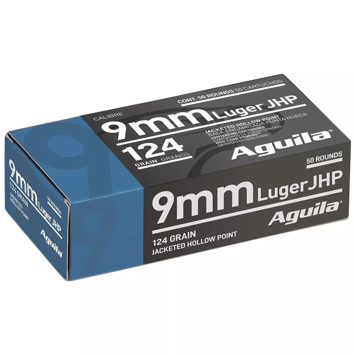 Aguila 1E092125 Personal Defense9mm Luger 124 gr Jacketed Hollow Point (JHP) 50 Per Box Ammo