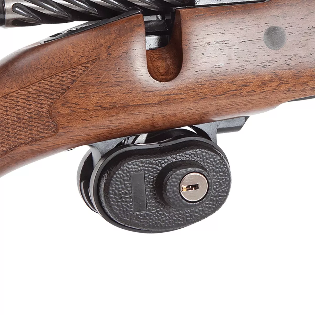 Allen 15415 Trigger Lock Open With Key Black Steel Firearm Fit- Handgun/Rifle/Shotgun