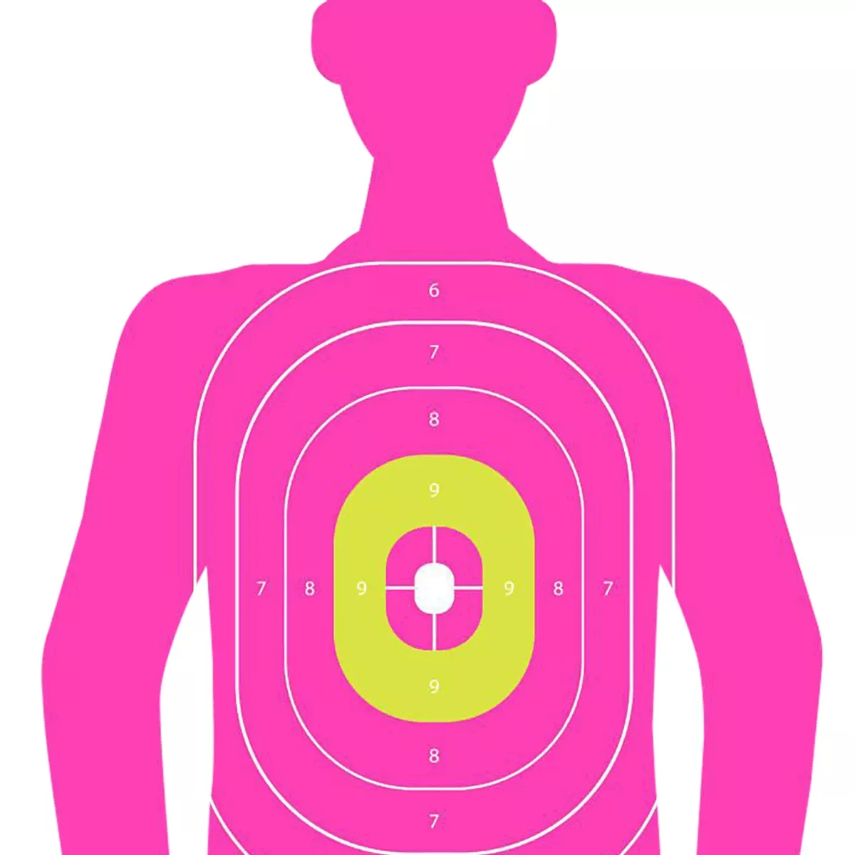 Allen 15653 EZ-Aim Silhouette Wall Paper Handgun Works w/Handgun/Shotgun/Airsoft Gun/BB Guns/Pellet Gun Pink 3 Pack