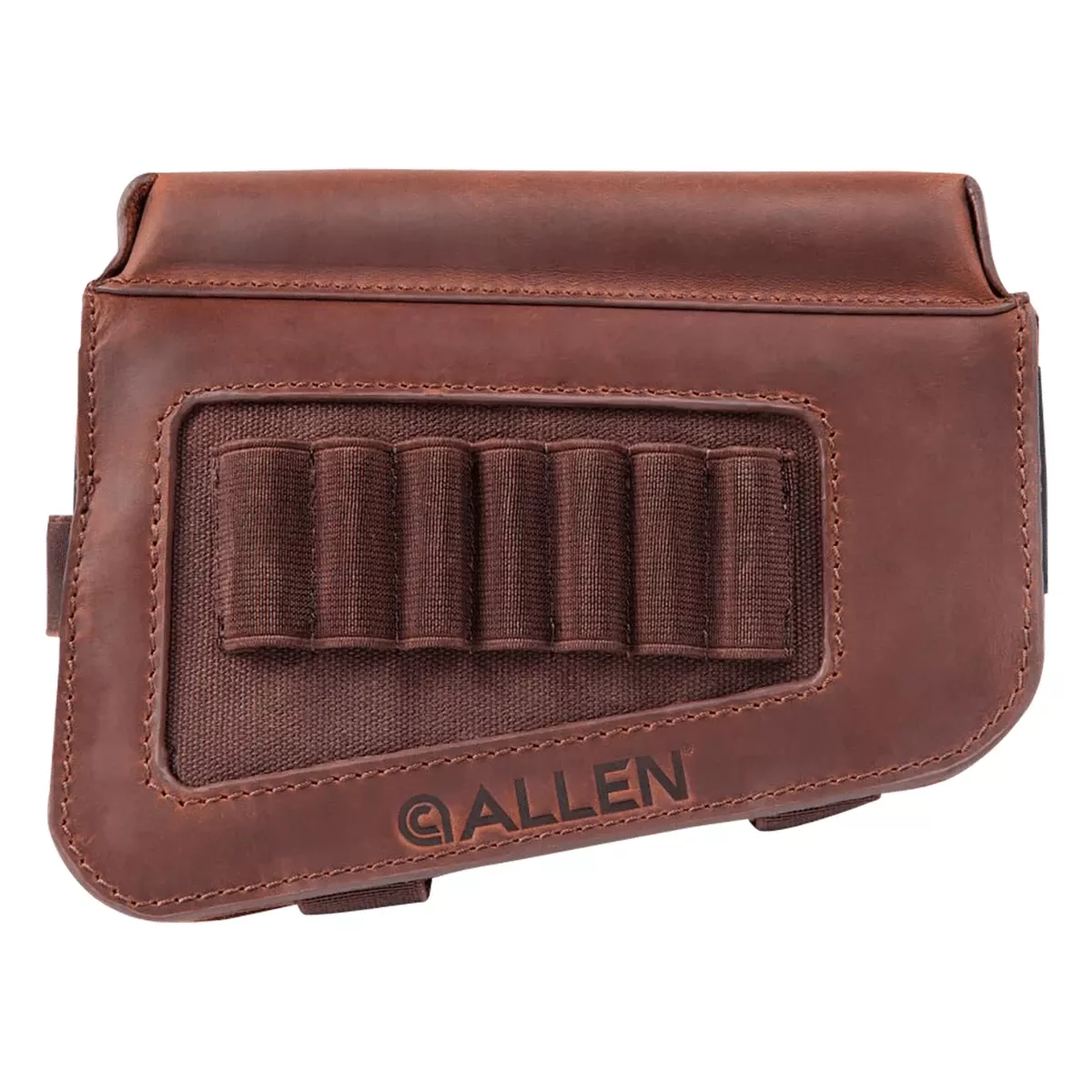 Allen 8519 Westcliff Buttstock Cartridge Carrier 7rd Capacity Leather Rifle Buttstock Mount Features Raised Cheek Piece