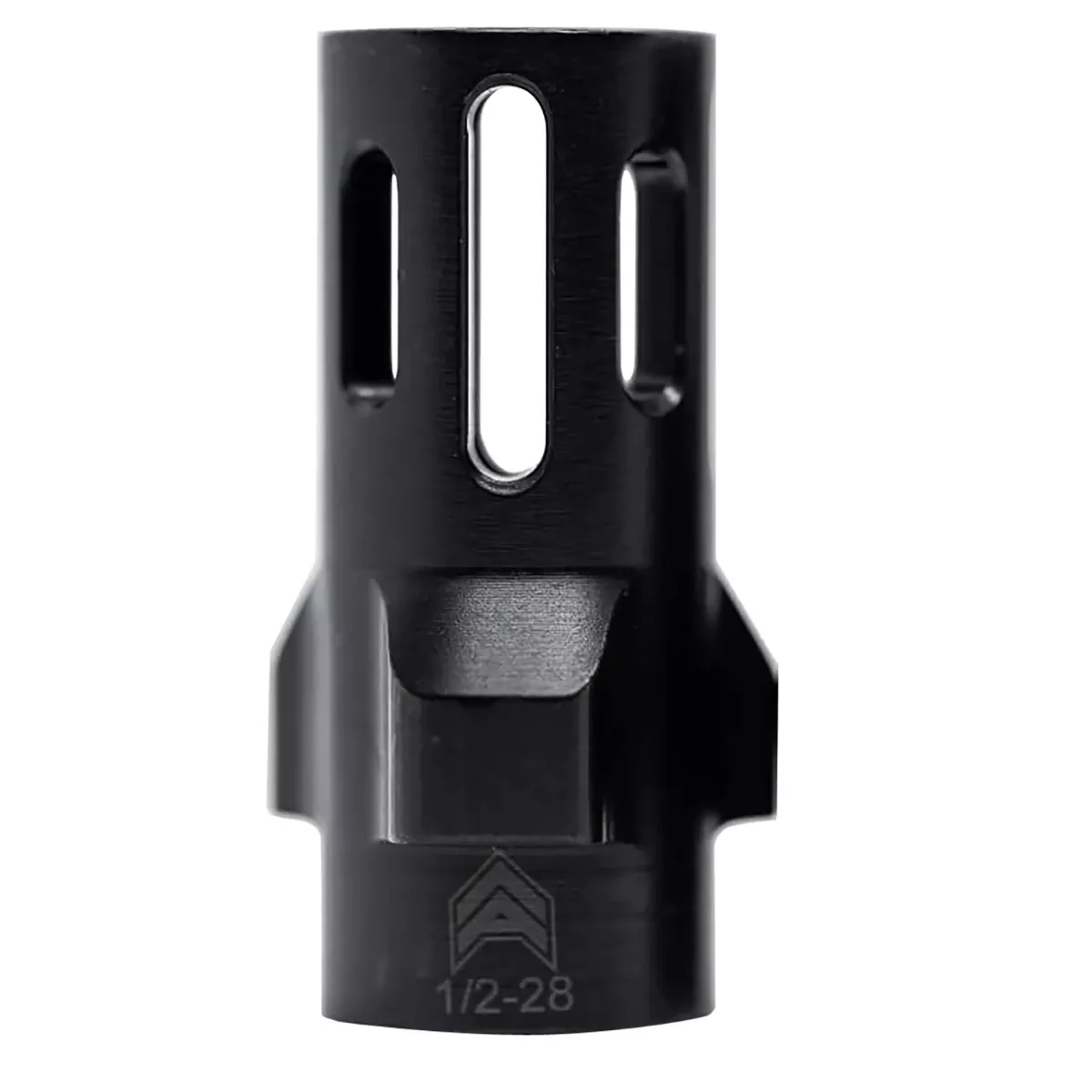 Angstadt Arms AA093LHB28 Flash Hider Black Hardcoat Anodized Steel with 1/2"-28 tpi Threads 1.42" OAL for 9mm Luger