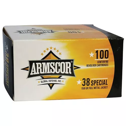 Armscor 50449 Pistol Value Pack 38 Special 158 gr Full Metal Jacket (FMJ) 100 Bx/ 12 Cs