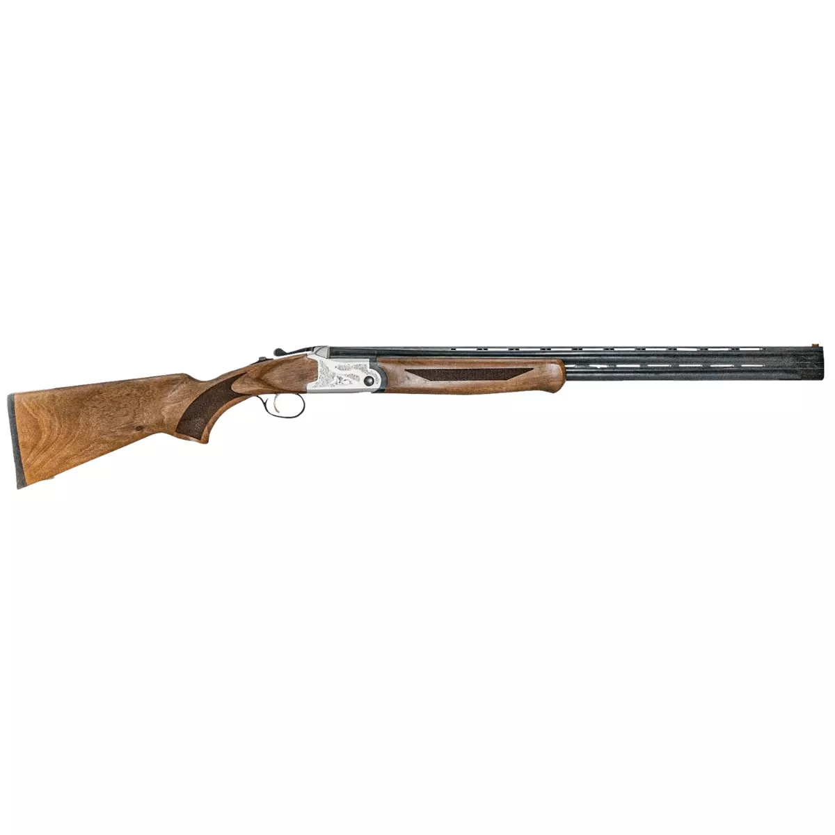 ATI ATIG28CRF26 Crusader Field 28 Gauge 2.75" 2rd 26" Blued O/U Barrel, Silver Engraved Metal Finish, Oiled Turkish Walnut Stock, Extractor