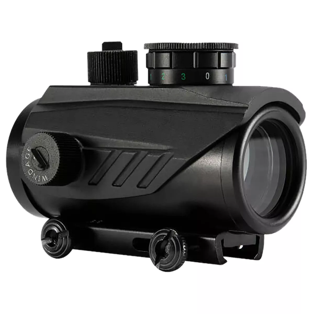Axeon 3XRDS 1x30mm Sight with 5 MOA Red/Green/Blue Dot Reticle, Black - 2218640