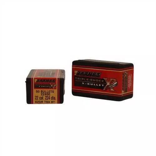 Barnes Bullets 22 Caliber 62 Grain Triple Shok X Boattail (Per 50) 22460