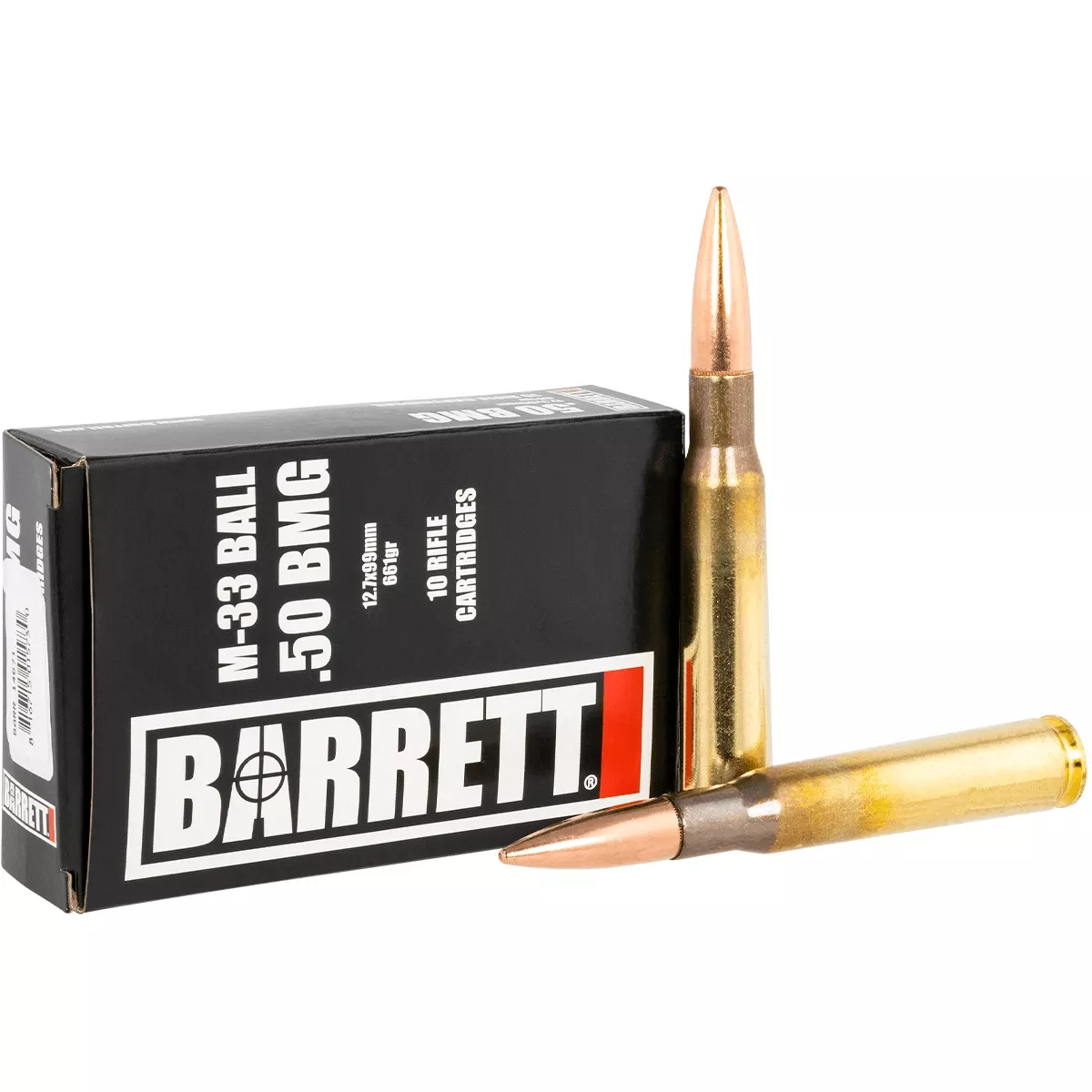 Barrett 14671 Rifle50 BMG 661 gr 2800 fps M33 Ball 10 Bx/25 Cs