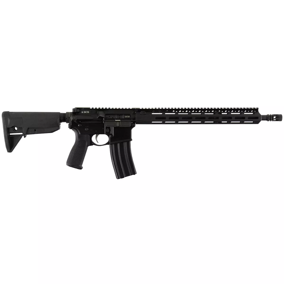 BCM 750750 RECCE-16 MCMR 223 Rem/5.56x45mm NATO 30+1 16" Government Profile Steel Barrel, Mod 0 Compensator, Anodized 7075-T6 Aluminum Receiver, Synthetic 6 Position Stock, Bravo Mod 3 Grip, Ambidextrous Safety