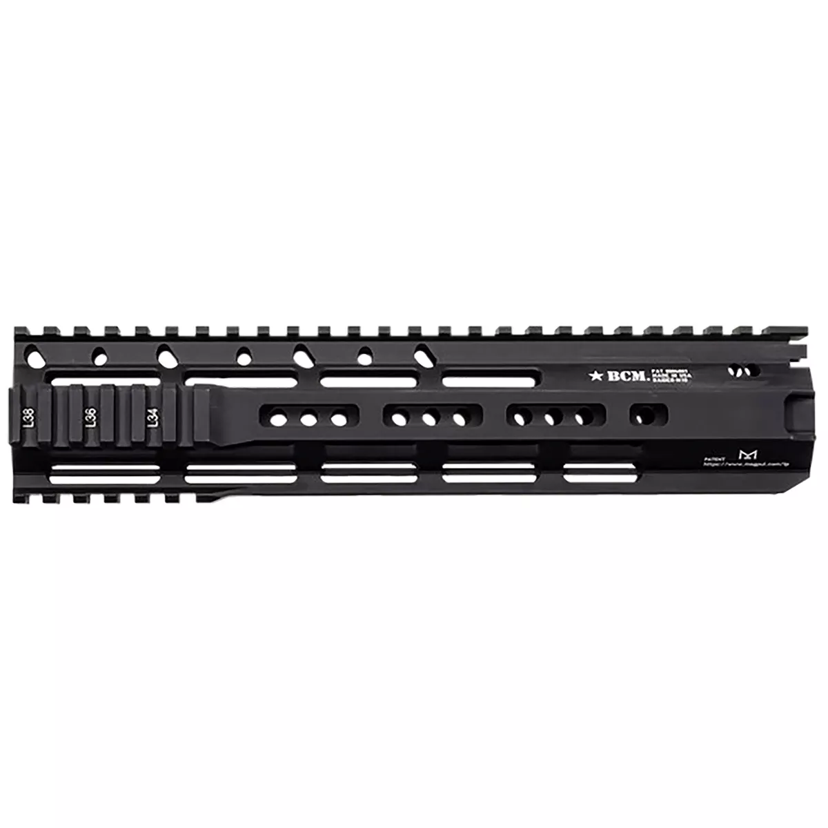 BCM RAIDERM10556BL RAIDER-M13 Rail Black Anodized 10.00" M-LOK Free-Floating Style Made of Aluminum for AR-Platform