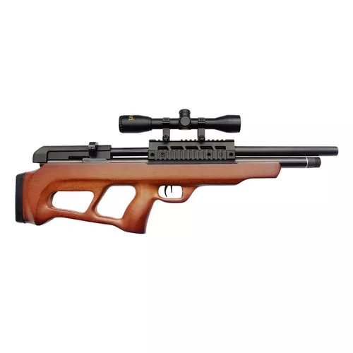 Beeman 1357 Under-LeverPre-Charged Pneumatic 177 Pellet 12rd Black European Hardwood Stock 4x32mm Scope