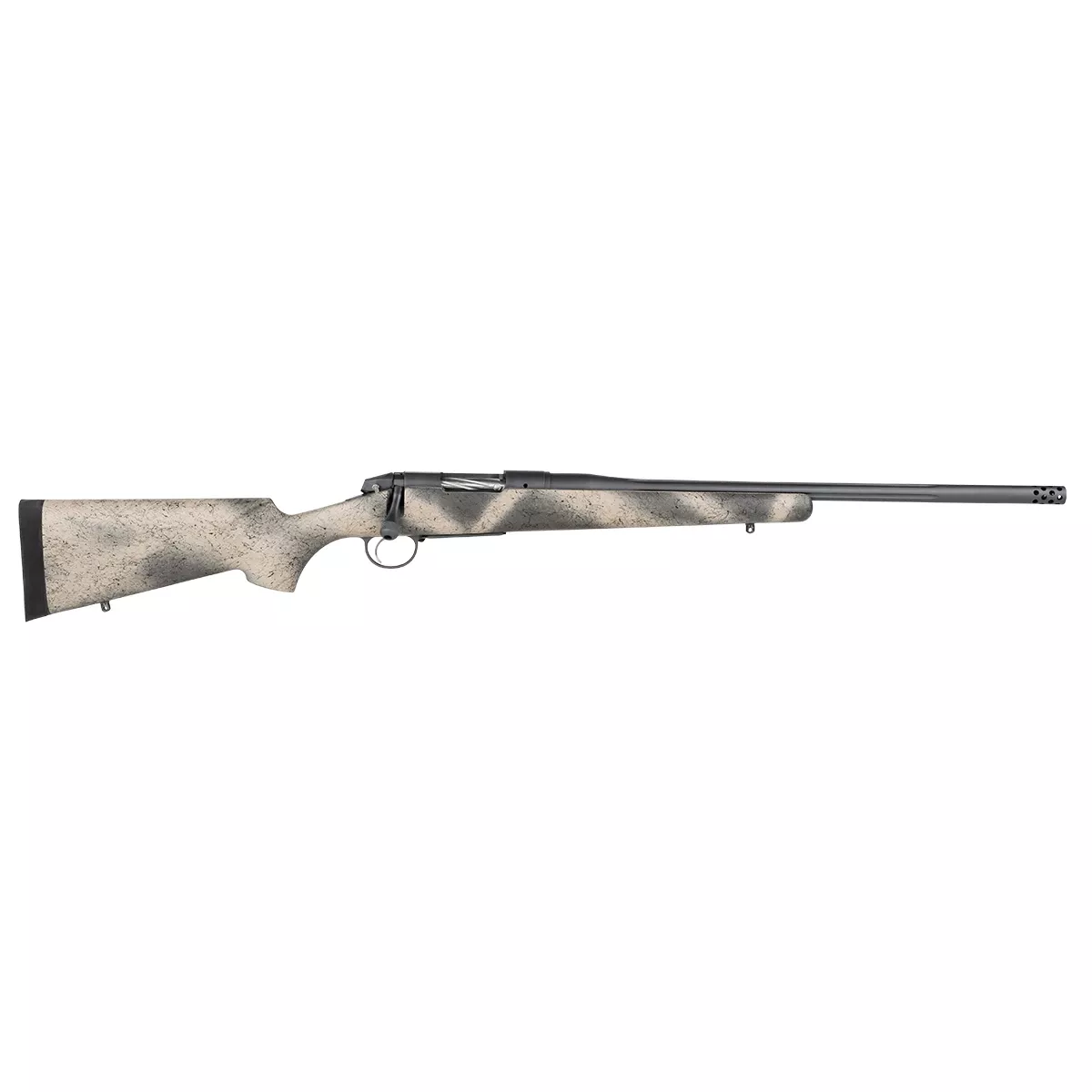 Bergara Rifles BPR33308 Premier Highlander 308 Win 4+1 20" Woodland Camo Grayboe Stock Sniper Gray Cerakote Right Hand