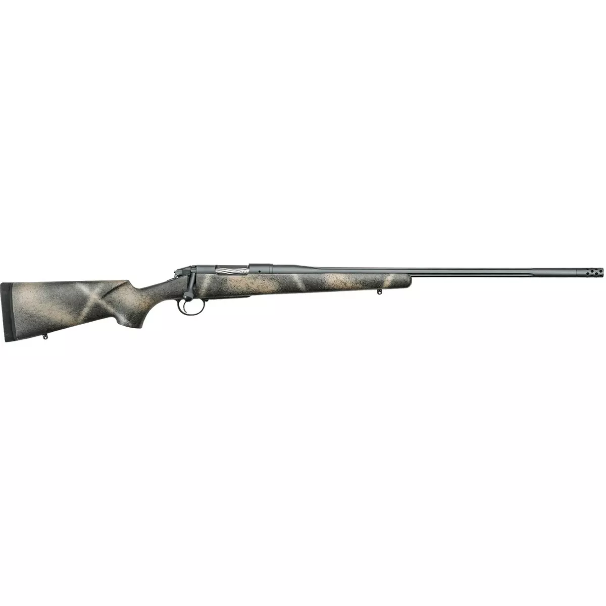 Bergara Rifles BPR3365 Premier Highlander 6.5 Creedmoor 4+1 24" Woodland Camo Grayboe Stock Sniper Gray Cerakote Right Hand