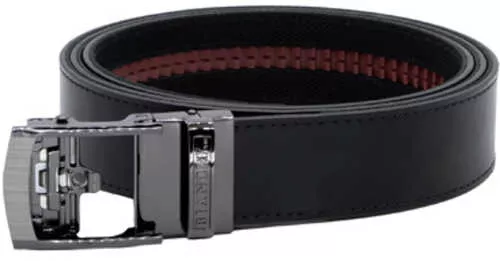 Bianchi Edc Nexbelt 1.5" Wide User Adjustable Up To 50" Leather Construction Matte Finish Tan High Gloss Silver Buckle N