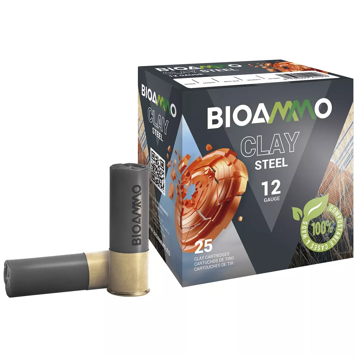 Bioammo BRS2470 Clay Dove & Clay 12 Gauge 2.75" 7/8 oz 7 Shot 25 Per Box