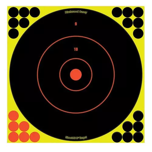 Birchwood Casey 34070 Shoot-N-CBullseye Hanging Adhesive Paper Target 12" x 12" 100 Per Pack