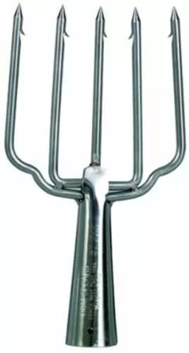 BnM Poles B&M Stainless Steel Fish Spear 5-Prong 8 1/2" H X 5" W Model: 7PKS