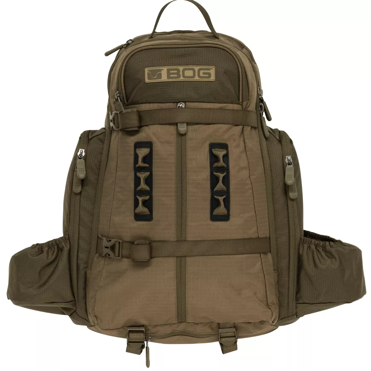 Bog-Pod 1159182 Kinetic Hunting Day Pack Lightweight made of Tear Resistant Nylon with OD Green Finish, YKK Zipper, Rain Cover & Removeable Gun/Bow Boot