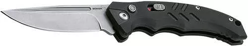 Boker 01Bo482 Intention II Folding Drop Point Plain D2 Steel Blade Black G10 Handle