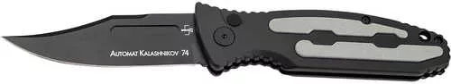 Boker 01KALS136 Kalashnikov 3.35" Clip Point Plain Black D2 Steel Blade Black/Gray Aluminum Handle