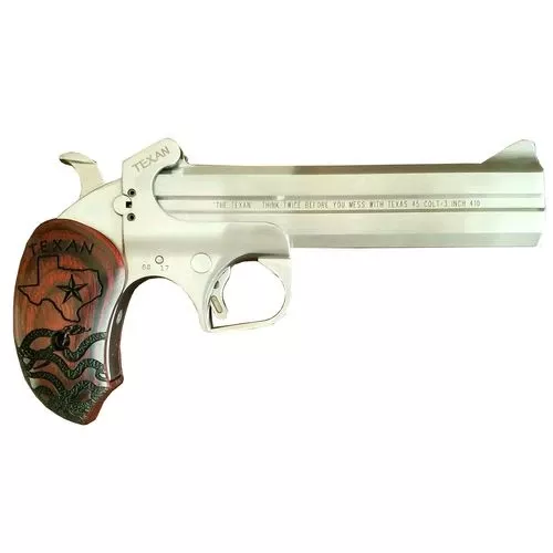 Bond Arms BATX Texan Derringer Single 45 Colt (LC)/410 Gauge 6" 2 Round Stainless Steel