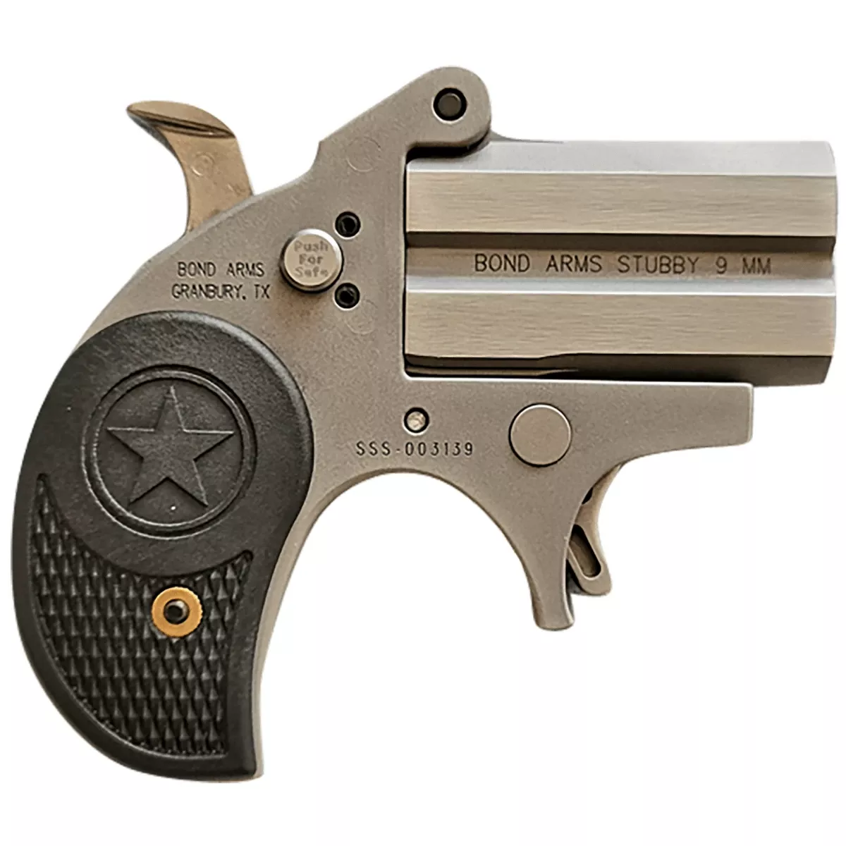 Bond Arms Stubby 9mm Luger Pistol with 2.20" Matte Stainless Steel Barrel - BASTB