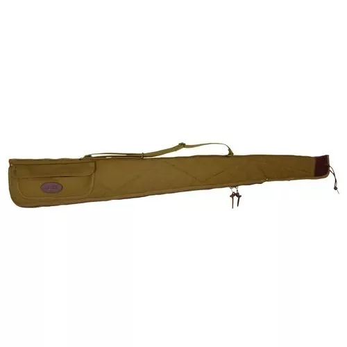 Boyt Harness OGC97PXL6 Alaskan Shotgun Case 52" Khaki Canvas with Quilted Flannel Lining, Brass Hardware & Heavy-Duty Web Sling & Spine