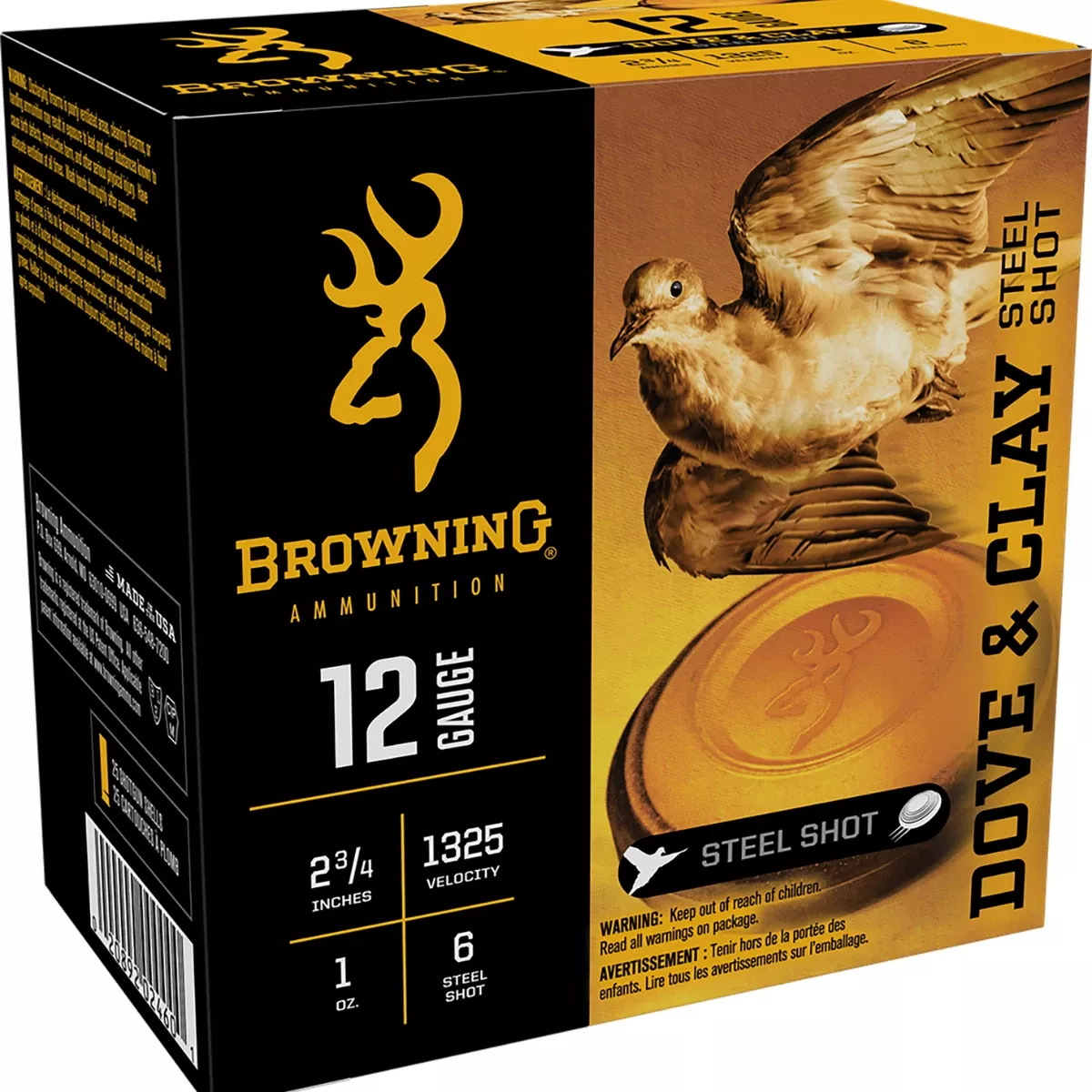 Browning Dove & Clay 12 Gauge, 2.75", 1 oz - 25 Per Box - B193831226