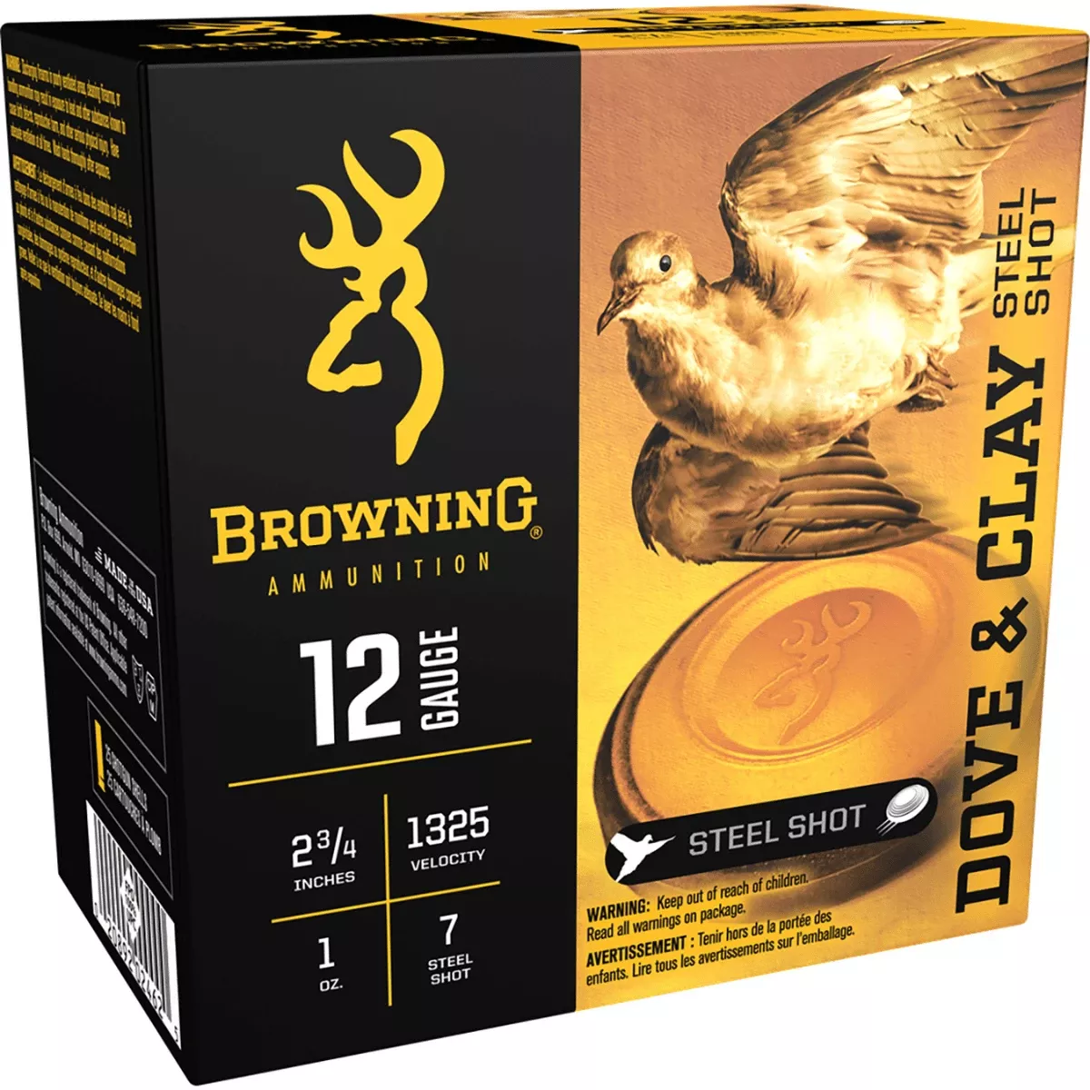 Browning Dove & Clay 12 Gauge, 2.75", 1 oz - 25 Per Box - B193831227