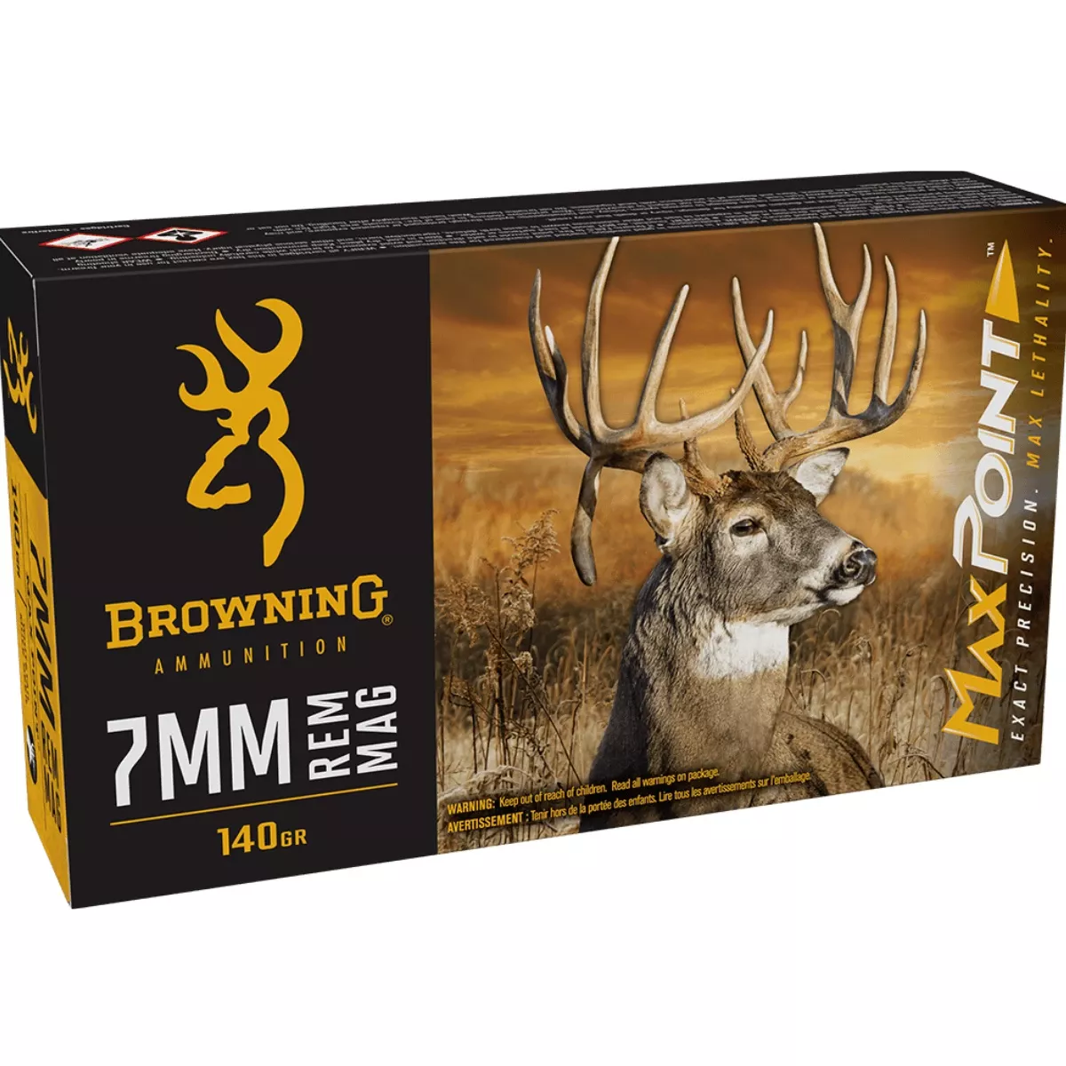 Browning Max Point 7mm Rem, 140 grain - 20 Per Box - B192100072