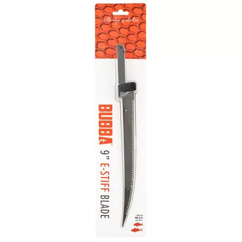 Bubba Blade 1099593 Replacement Blades E-STIFF Blade 9" Fillet Serrated TiCN Carbon SS Blade
