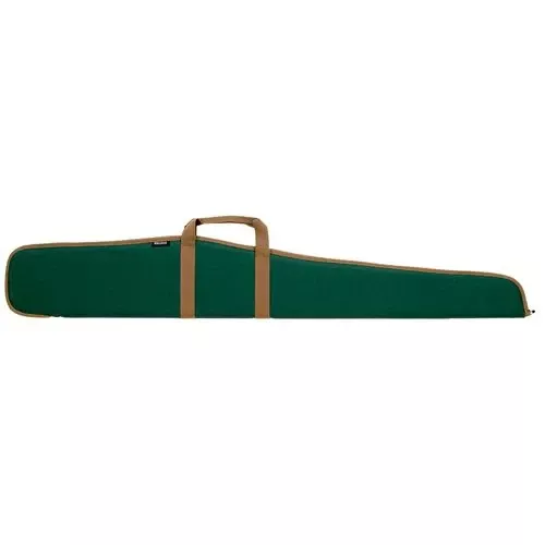 Bulldog BD111 Pit Bull Shotgun Case made of Water-Resistant Nylon with Green Finish & Camel Trim, Laminated Brushed Tricot Lining, 1.50" Foam Padding & Full Length Zipper 52" L