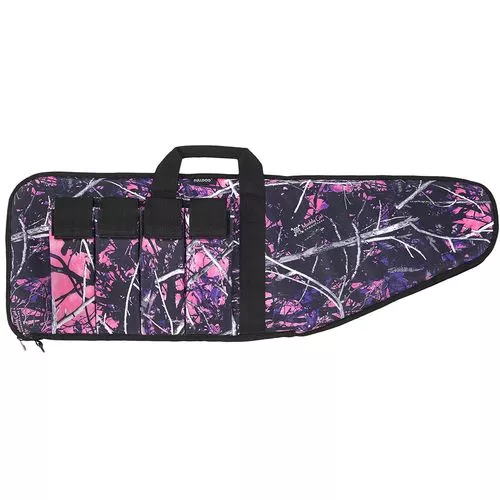 Bulldog MDG1038 Extreme Tactical Rifle Case made of Water-Resistant Nylon with Muddy Girl Camo Finish, Black Trim, Tricot Lining, 4 External Velcro Magazine Pouches & Soft Padding 38" L